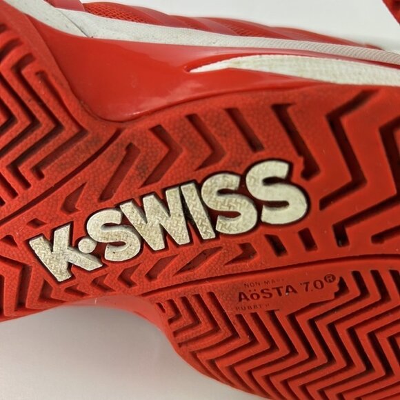 𝅺K-Swiss Red Aösta 7.0 Sneakers  size 8 - Picture 6 of 9